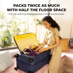 mokobara The Em Access Check-in Trunk Luggage | Blue Expandable Polycarbonate 8 Spinner Wheel Trolly Hardsided Suitcase with Built in TSA Lock Travel Suitcase (We Meet Again Sunray) 69.6 Cm, Large image 1