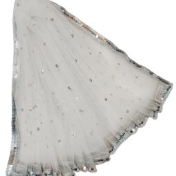 navti creations Women's Lightweight Net Dupatta With Sequence Embroidery & Kiran Border (Length 2.25m) image 4