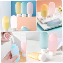 Prostuff.in® 60ML Empty Leak Proof Refillable Squeezable Toiletry Travel Bottles and Transparent Carry Bag for Shampoo Lotion, Business or Personal Travel Essentials Multicolor 2 Pcs image 1