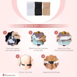 bureaucrat Elastic Bra Hook Extender-(2Hook/3 Eye & 3Hook/3Eye) with Extra Elastic- Increase Band Length-Bra Hook Extender Combo for Women (Pack of 12-Multicolour) image 4