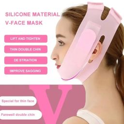 CUBIZ Silicone V-Line Lifting Chinstrap, V-Line Mask, Chinstrap for Sleeping, Reusable Face Strap, Chin Up Patch, V-Shaped Belt, Shaped Face Mask for Sagging, Jaw Exerciser(Face Lift Up Belt) image 1