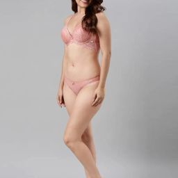 enamor P091 Cotton Low Waist Medium Coverage Bikini Panty with Sensuous Look at The Back and Sides with Unique Butterfly lace for Women image 3
