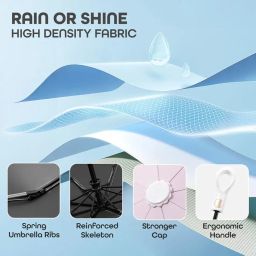 prime pick Mini Folding Umbrella With Flower, designed For all weather conditions with Good, material, UV Protection Innovative, Windproof Technology Pocket Umbrella for Men and Women image 5