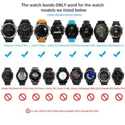 Watch Band Fenix 5 22mm Width Compatible with Fenix 5/Fenix 5 Plus/Fenix 6/Fenix 6 Pro/Forerunner 935/Forerunner 945/Instinct Tide/Instinct Tactical image 5