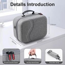LEQTRONIQ Large Carrying Case for Meta Quest 3S/Quest 3, Hard Travel Case for BOBOVR S3 Pro/Kiwi Design Battery Head Strap, Controllers and Other Accessories, Portable Travel Bag for Oculus Quest 3S image 4