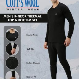 lux cott's wool Men Base Layer Set image 1