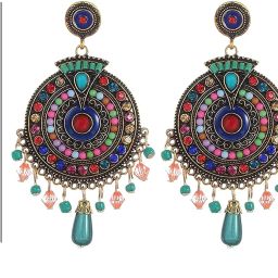 youbella Jewellery Bohemian Multi-Color Earrings for Girls and Women image 4