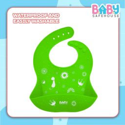 BabySafeHouse Waterproof Silicon Bib/Apron for Feeding & Weaning Infants and Toddlers, BPA Free, Reusable & Easily Washable with Adjustable Collar for 6 months to 4 year Olds (Orange) image 5
