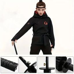 kenstick Samurai Sword Handle Umbrella, Katana Umbrella Automatic Compact Umbrella16 Ribs, 120 cm Large Coverage, Black image 4