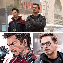 CREEK Blue Light Blocking Blue Cut Zero Power anti-glare Retro Square Eyeglasses,Tony Stark Frame for Eye Protection from UV by Computer/Tablet/Laptop/Mobile (With Torch and Testing Card) image 2