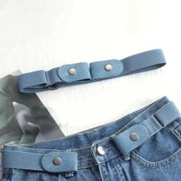 toxen Invisible Buckle-less Jeans Belt with Ring Adjustable Buckle Free Waist Belt Elastic Belt for Jeans Pants Skirts Women or Men image 5