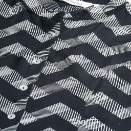 divena Black Rayon Zigzag Print Top image 1