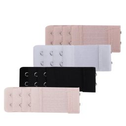 D Club Senkary 8 Pcs Bra Extender 2 Hooks/ 3 Hooks Elastic Stretchy Bra Extension Strap, 3 Rows, 4 Colors, Multicolor, 9.8 (L) x 3.2 (W) cm; 9.8 (L) x 5.8 (W) cm image 3