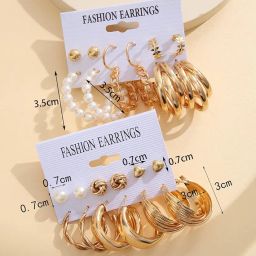 shining diva fashion 12 Pairs Combo Earring Set Latest Stylish Western Earrings for Women and Girls (16142er) image 3
