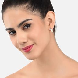 zaveri pearls Combo of 3 Cubic Zirconia & Pearls Contemporary Stud Earrings For Women-ZPFK10381 image 3