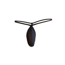 wow zn fashion Nylon Thongs For Men G String Open Pouch (Black), Medium image 1
