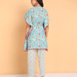 blocks of india Coords Set in Pure Cotton Kaftan Style Hand Block Print Co Ord Set for Women image 5