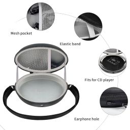 CD Player Portable Case Compatible with Deluxe/for ARAFUNA/for ByronStatics/for GPX/for HOTT/for Kuephom/for PHILCO CD Players, Storage Holder Carrying Organizer with Wrist Strap (Box Only) image 1