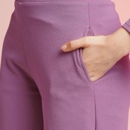 siril Women's Co-Ord Set Lycra Top and Trouser Pant Set |Two Piece Coord Set | Formal Cord Set image 4