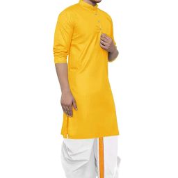 trustous Kurta Dhoti set for Mens (mahraj dhoti with kurta plain and classis look) image 1