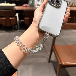 CYNVEXA Universal Mobile Phone Charm Wrist Strap With Tether Tab - Beaded Lanyard Wristlet - Handmade Semi-Precious Gemstone Chain & Case Keychain image 4
