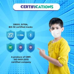 careview CARE VIEW N95 Kids N95 Face Mask,5 Layered Filtration, DRDO, BIS (ISI),CE Certified, Ear Loop Style image 4