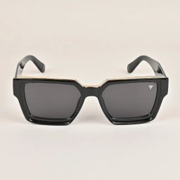 voyage UV Protected Square Men & Women Sunglasses (952MG3669 | Black Lens & Frame) image 4