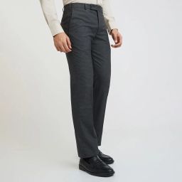 park avenue Men's Regular Fit Mid Rise Checks Pattern Poly Viscose Blend Flat Front Formal Trouser image 1