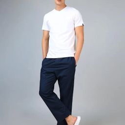 bewakoof Men's Solid Regular Fit Poplin Plus Size Pyjamas image 3