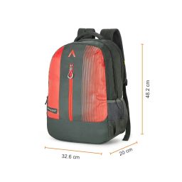 aristocrat Apex Casual 4 Compartment Backpack 34L With Rain Cover, With Quick Access Front Pocket, Bottle Holder With Loop & Stationery Pouch | Grey image 5