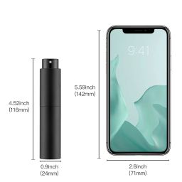 tekson 10ml Travel Perfume Atomizer Refillable, Mini Cologne Spray Bottle Empty, Small Aftershave Sprayer for Dispenser (Black) image 5
