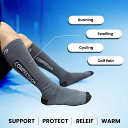 ZOKNI Pain Relief Compression Socks for Men & Women | Buy 1 Get 1 | 4 Level Support (Ankle, Achilles, Calf, Tibial Tuberosity) Microfiber & Elastic Fabrics for Improved Circulation & Comfort image 4