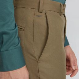 park avenue Smart Fit Poly Viscose Blend Solid Pattern Flat Front Formal Trouser image 5