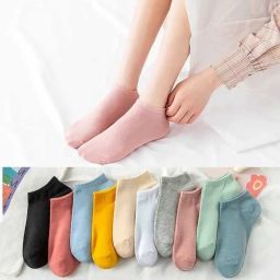 creature Ankle Length Plain Colourful Socks For Women/Girls-Combo Free Size Pack of 5 Pairs(SCS-WS-07-P-05) image 3