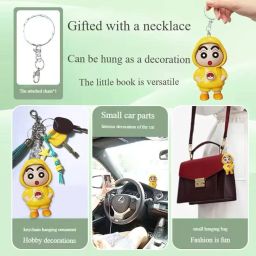 Shinchan Face Changing Keychain | Shinchan | Key Holder Cartoon Character | ABS Action Figure Toy | 3D Face Changing Model | Unisex Toy Keychai Autumn Winter image 3