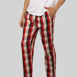 Red and Black Stripe soft and super comfortable checkered pajamas for men Men Pyjama-image-3