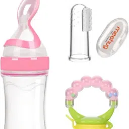 Silicone Baby Food Dispensing Spoon Bottle 90ML (Combo) - Silicone-image-40