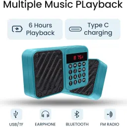 MICROBOTS M7 Pocket Blast FM Radio (USB Charging) and Number Pad (AUX, SD Card, USB Input) FM Radio image 3