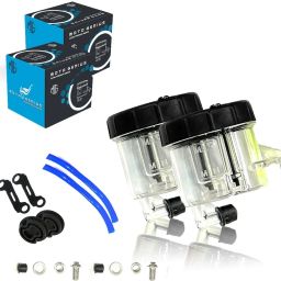 Front Brembo Brake Clutch Fluid Bottle Oil Reservoir Tank Cup (Grey) 2QTY Oil Filler Cap-picture-27
