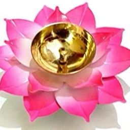 Diya for Puja | Brass and Copper Oil Lamp Lotus Shape Copper Table Diya-image-47