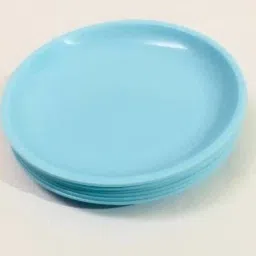 Small Round Nashta Plates Set Unbreakable Plastic Dinner/Serving Plates Half Plate-image-38
