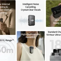 dji MIC 2 (2TX+1RX) Intelligent Noise Cancelling, Wireless Camera Microphone image 5