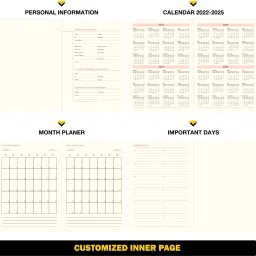 abstract collection A5 Regular,Designer With Hole Magnate Closer A5 Notebook Ruled 200 Pages image 5