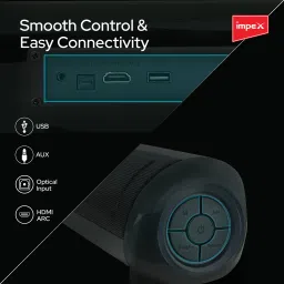 IMPEX Speaker With Subwoofer TB 447 AUX, Optical, ARC and USB with remote control 140 W Bluetooth Soundbar image 2