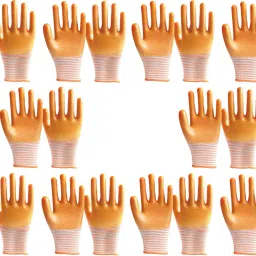 Domestic Hand Gloves Reusable Industrial Safety Nylon for Men & Women (10 Pair) Hockey Gloves-image-80