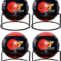 Fire Ball with Stand ( AUTO FIRE OFF ) Pack of 4 Balls Fire Extinguisher Mount-picture-2