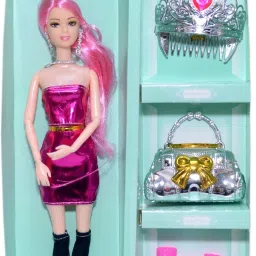 Beautiful Pink Dress Doll With Foldable Hand Quality-image-27