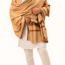 Sprha Wool Self Design Men Shawl-image-1