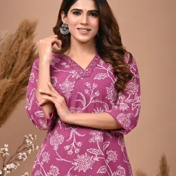 Women Printed Pure Cotton Straight Kurta-image-31