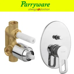 parryware Pluto concealed Diverter Body with Concealed Upper Part set of 4 pic 213 Pluto Diverter with upper trim | Hot and Cold water Mixer | Complete set Diverter Faucet image 3